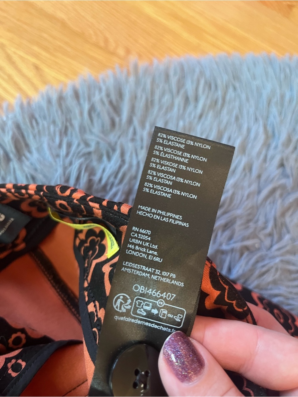 Anthro Maeve Orange Black The Colette Wide-Leg Ponte Floral Print Pants Size 32 - Picture 4 of 7
